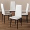 Baxton Studio Armand Modern White Faux Leather Upholstered Dining Chair, PK4 146-8780 - alternate 2